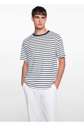 شلوار سفید مردانه کتان MANGO Teen - کد 822802527