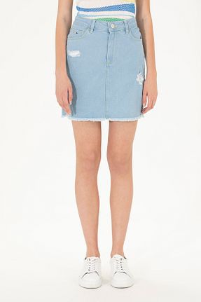 دامن آبی زنانه جین U.S. Polo Assn. - کد 749120027