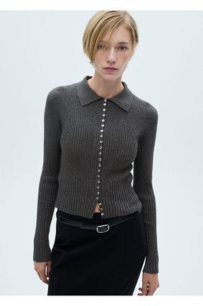 پلیور بنفش زنانه ساده MANGO - کد 851794387