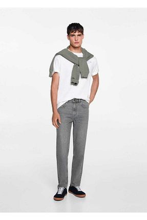 شلوار جین سرمه ای مردانه رگولار MANGO Teen - کد 847855226