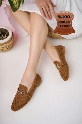 کفش لوفر قهوه ای زنانه چرم خالص Muggo - کد 829220928