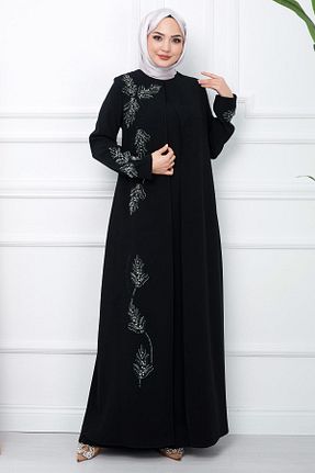 لباس حجاب مشکی زنانه رگولار hafsamina - کد 804875271