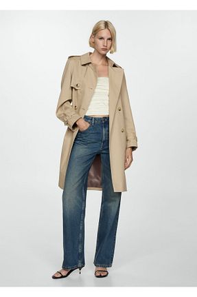 ترنچکت بژ زنانه %100 پنبه MANGO - کد 842280974