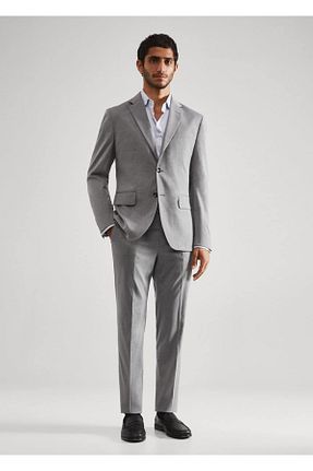 پیراهن آبی مردانه اسلیم فیت MANGO Man - کد 445370482