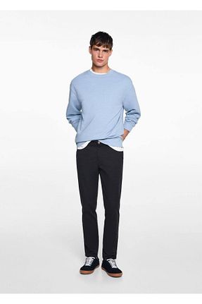 شلوار مشکی مردانه پنبه ای MANGO Teen - کد 856997764