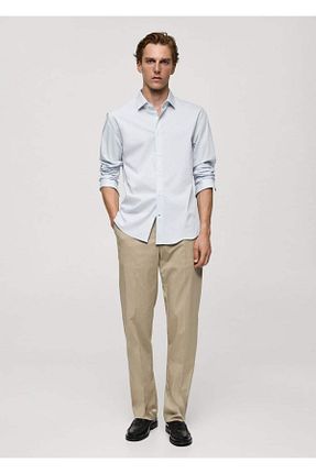 پیراهن آبی مردانه رگولار MANGO Man - کد 848615855