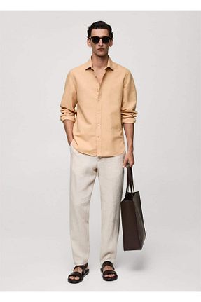 پیراهن نارنجی مردانه رگولار MANGO Man - کد 832592611