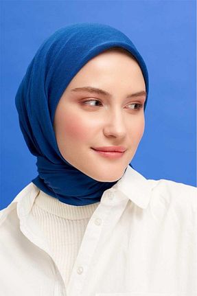 روسری سرمه ای پنبه ای AMİNENESİL - کد 858731463