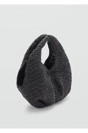 کیف دوشی مشکی زنانه پارچه ای MANGO - کد 836631334