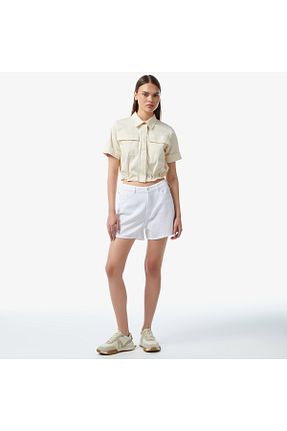 شلوارک و برمودا سفید زنانه رگولار Lacoste - کد 837994157