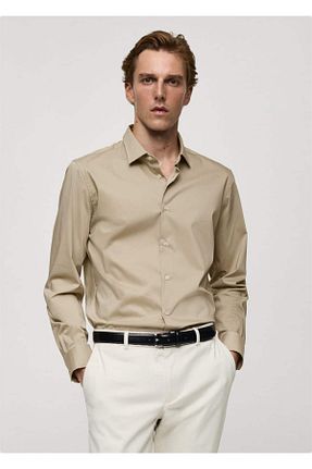 پیراهن طوسی مردانه رگولار MANGO Man - کد 848615730