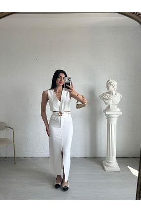شلوارک و برمودا سفید زنانه فاق بلند Bade Butik - کد 835496302