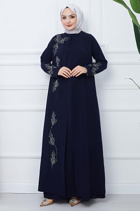 لباس حجاب سرمه ای زنانه رگولار hafsamina - کد 804875690
