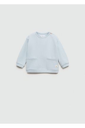 سوئیشرت آبی بچه گانه ساده MANGO Baby - کد 850893570