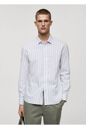 پیراهن آبی مردانه رگولار MANGO Man - کد 855379741
