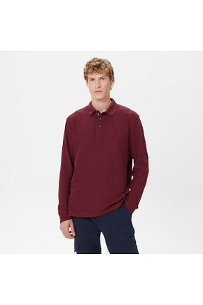 پولوشرت زرشکی مردانه پنبه پلی استر Nautica - کد 770695264