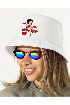 کلاه سفید زنانه پنبه ای weywot - کد 898218639