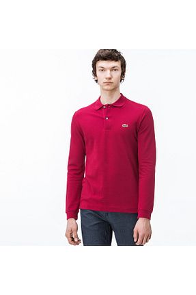 سوئیشرت زرشکی مردانه ساده Lacoste - کد 3603540