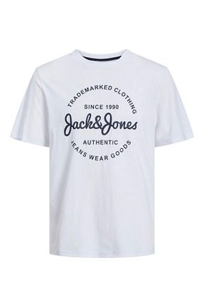 تیشرت سفید مردانه رگولار Jack & Jones - کد 818190927