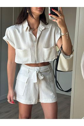 ست بالاتنه و پائین تنه طوسی زنانه بافت Bade Butik - کد 841090102