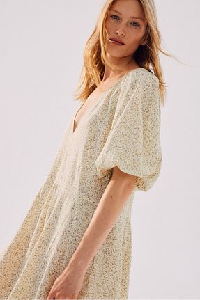 لباس سفید زنانه بافتنی H&M - کد 858375342