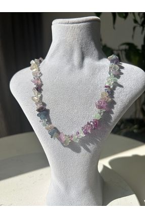 گردنبند جواهر بنفش زنانه سنگ Doğaltaş - کد 758138778