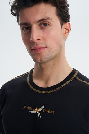 تیشرت مشکی مردانه رگولار Arma - کد 831754645