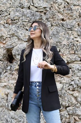 کت مشکی زنانه رگولار bytugcekaya - کد 780355606