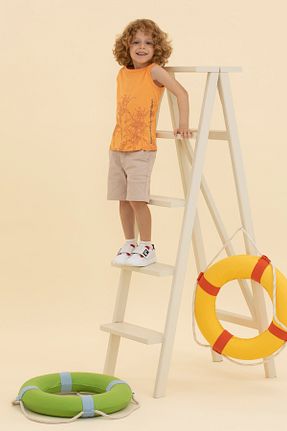 تیشرت نارنجی بچه گانه Fitted U.S. Polo Assn. - کد 834388368