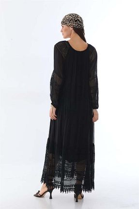 لباس مشکی زنانه بافتنی Bohem Stil - کد 742540478