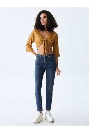 شلوار جین آبی زنانه پاچه تنگ Ltb - کد 756251022