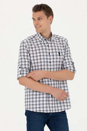 پیراهن سرمه ای مردانه یقه مربعی U.S. Polo Assn. - کد 834787905