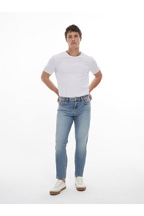 شلوار جین متالیک مردانه پاچه لوله تفنگی Ltb - کد 835987663