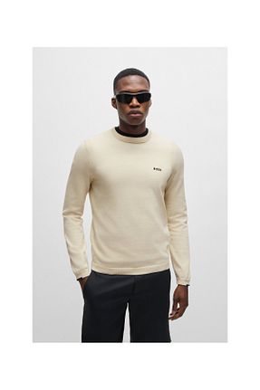 پلیور سفید مردانه چاپی BOSS - کد 851230927