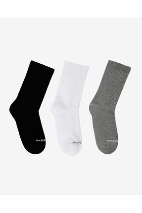 جوراب اسپرت طوسی زنانه پنبه ای Skechers - کد 7009302