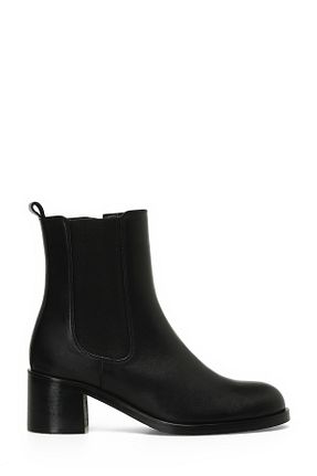 بوت / نیم بوت مشکی زنانه چرم خالص Nine West - کد 857116908