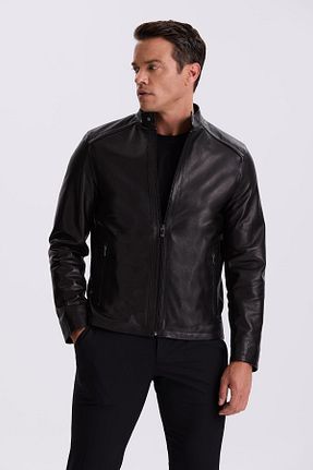 کاپشن مشکی مردانه رگولار Jakamen - کد 838478069
