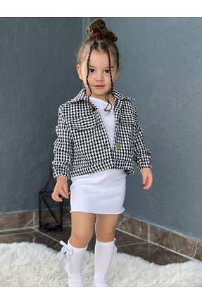 ست بالاتنه و پائین تنه مشکی بچه گانه بافتنی Süslüm Kids - کد 738013163