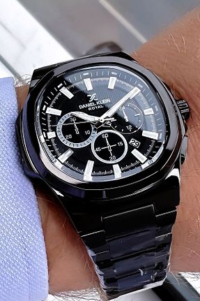 ساعت مچی مشکی مردانه 44 میلی متر Daniel Klein - کد 660035587