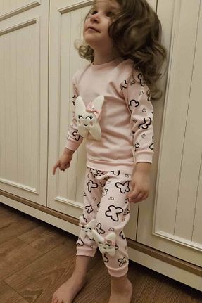 ست گرمکن صورتی بچه گانه پنبه ای Peki - کد 803996411