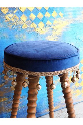 پوف و نیمکت آبی 54 x 24 Moza Sanat - کد 102396759