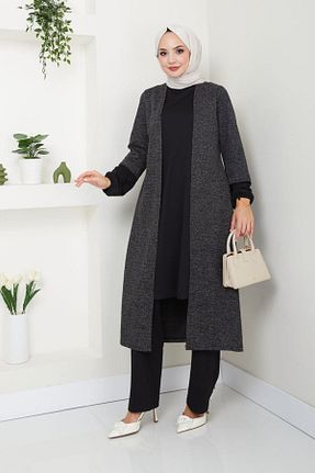 ست بالاتنه و پائین تنه مشکی زنانه بافت Ayşe Melek - کد 858552769