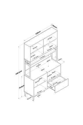کابینت چند منظوره قهوه ای Suntalam Rani Mobilya - کد 841745533