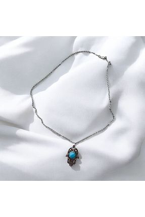 گردنبند جواهر آبی زنانه سنگ bircan yıldırım niyet bulutları - کد 857561104
