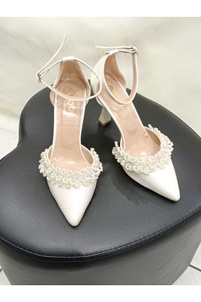 کفش مجلسی سفید زنانه پاشنه ضخیم HAVVA SHOES - کد 830217792