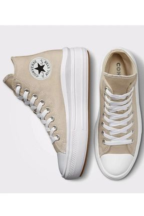 کفش اسنیکر بژ زنانه بند دار Converse - کد 846519063