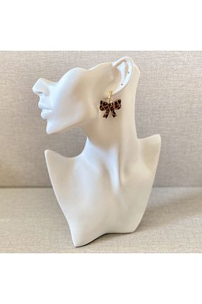 گوشواره جواهر قهوه ای سنگ KARYA - کد 789753832