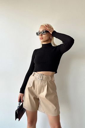 شلوارک و برمودا بژ زنانه رگولار bacc - کد 762335179