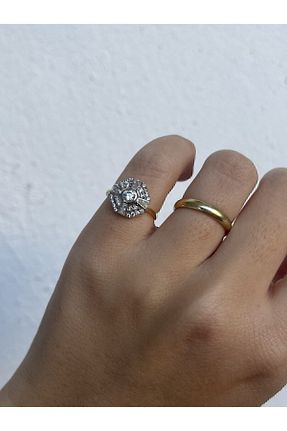 انگشتر نقره رنگی زنانه سنگ ماه denizden silver - کد 194536314