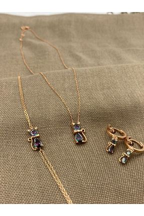 ست نقره بنفش زنانه زیرکن Inure Jewelry - کد 789351381